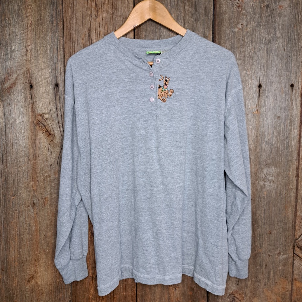 Vintage 90s Y2k Nostalgia Cartooncore Scooby Doo Long Sleeve Youth Tee 14/16